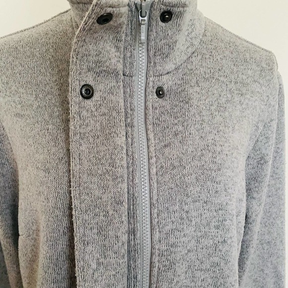 Lands End Womens Grey Oversized Zip Up Cardigan Sweater - Picture 4 of 8